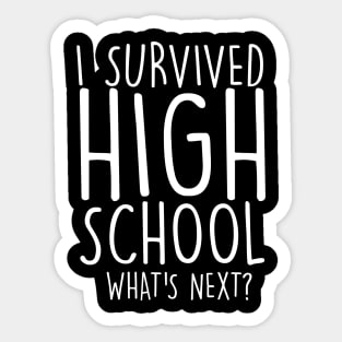 I Survived High School Graduation Sticker